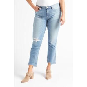 HUDSON NWT Nico Straight Ankle Chewed Hem Denim Jean // 24